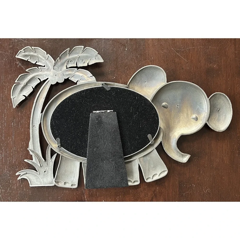 MYX Pewter Elephant Palm Tree Embellished Frame for  4 x 6 Photo, 12